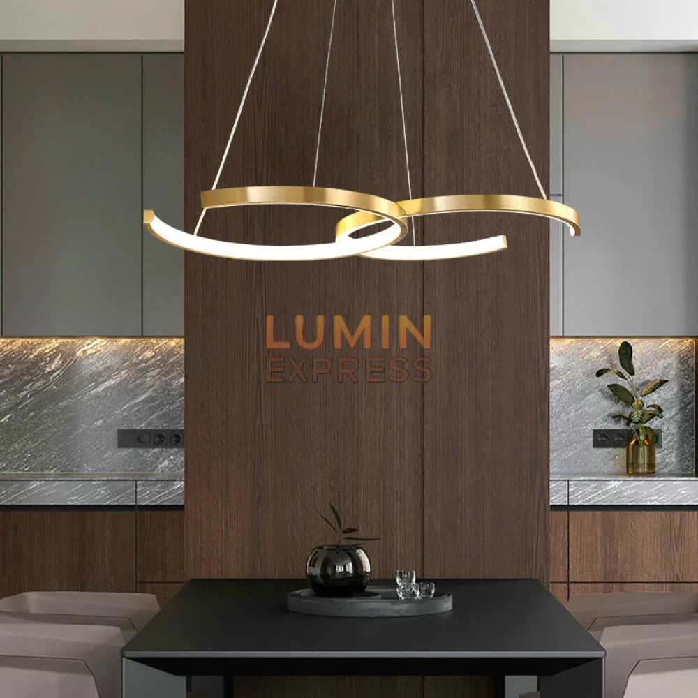 Suspension Fiora Gold salle à manger élégante – Luminaire Maroc Luminexpress