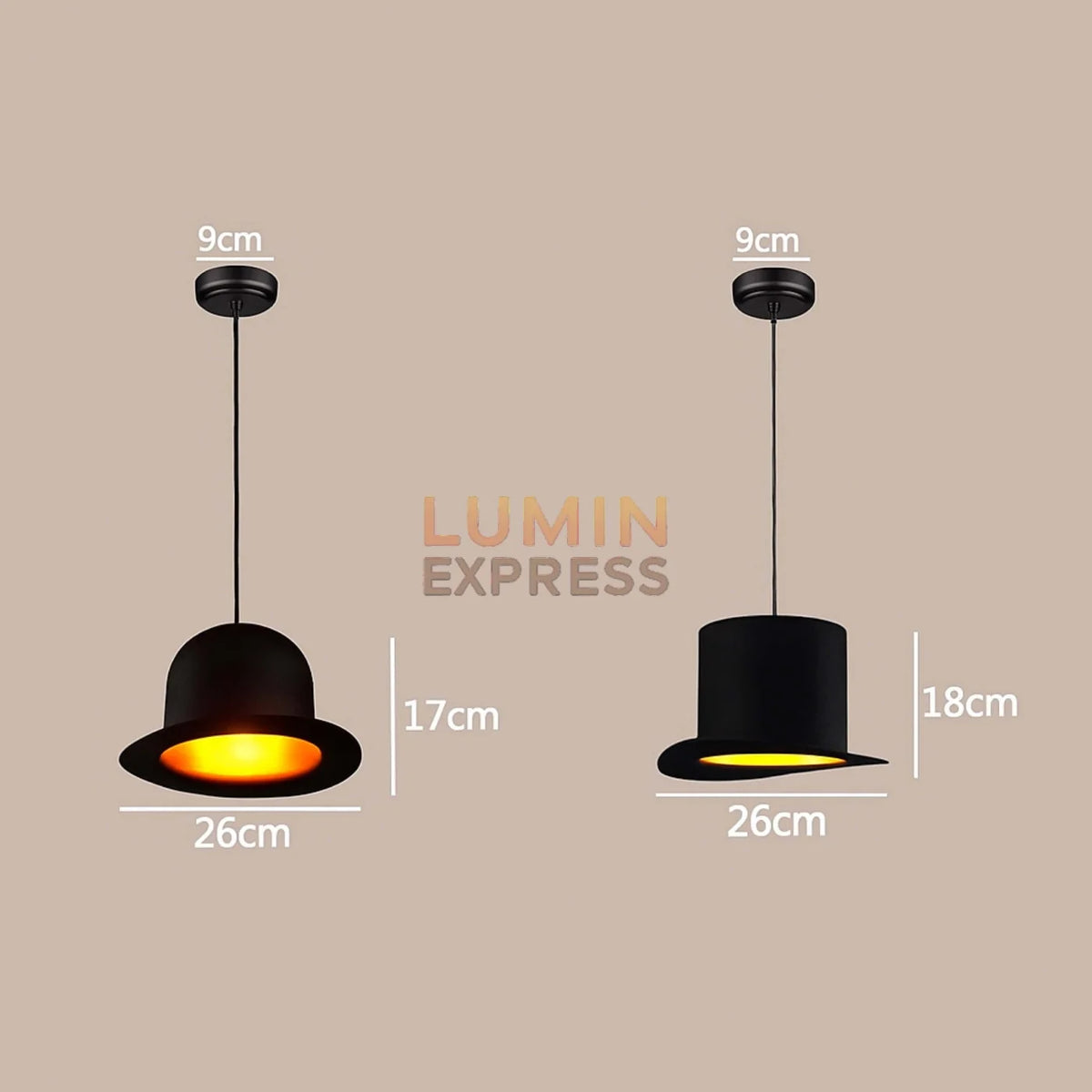 Luminaire suspension design Gentleman pour décoration intérieure Maroc