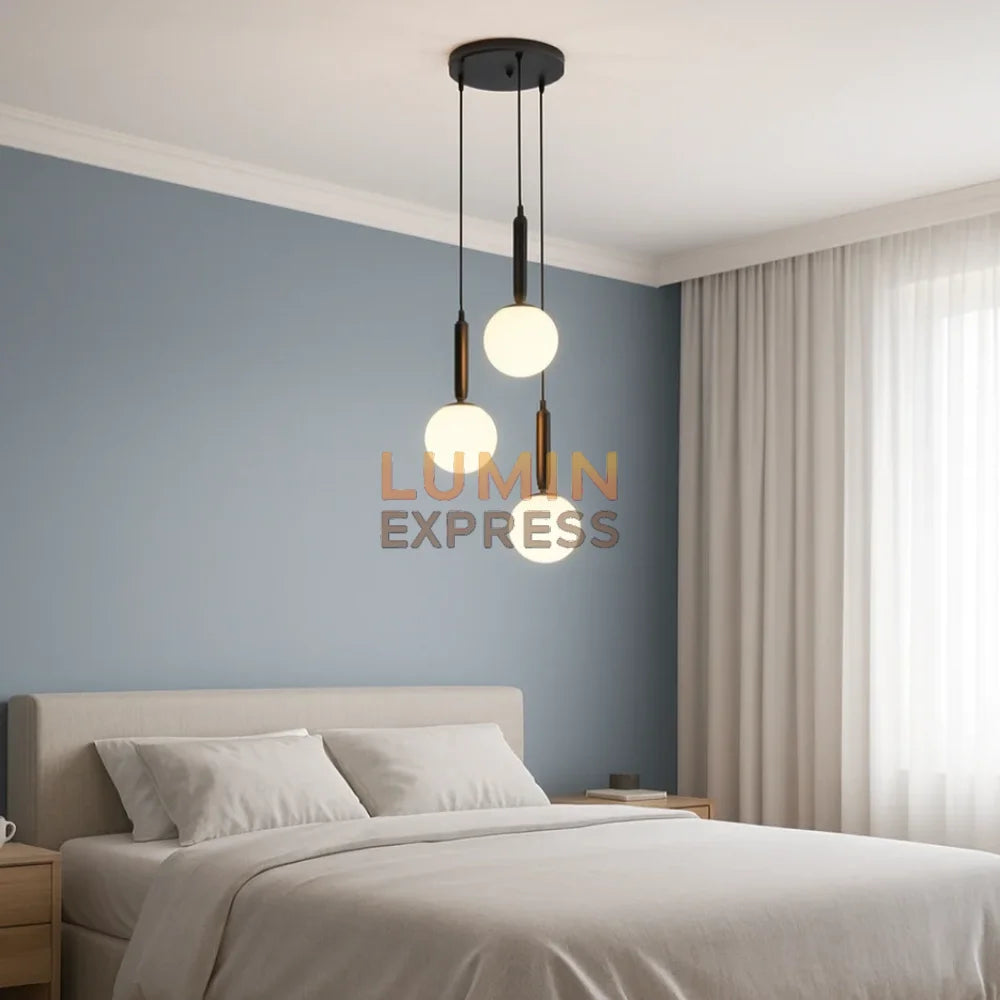 Suspension ISADORA Triple Black – luminaire Maroc moderne par Luminexpress