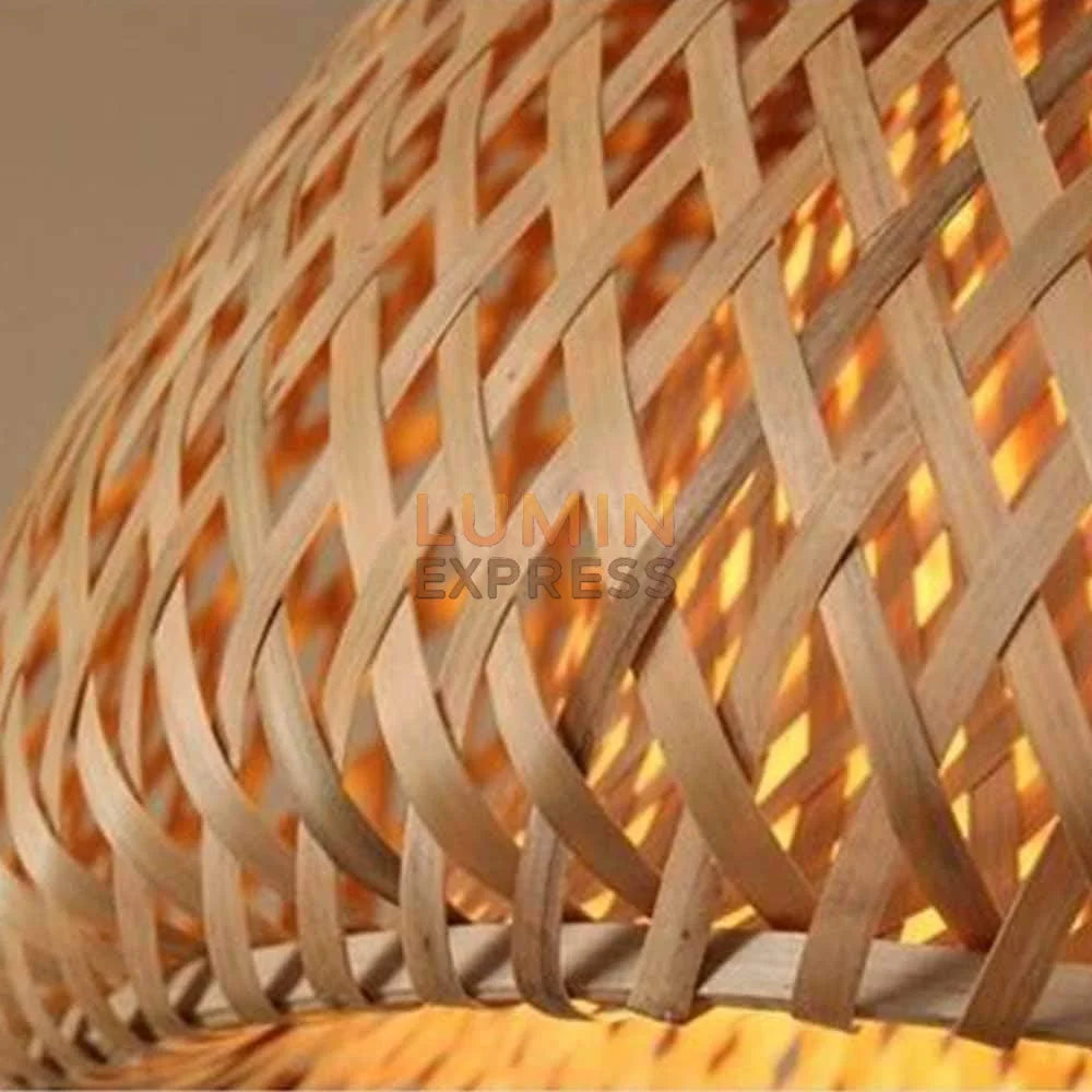 Luminaire en bambou artisanal avec triple diffuseur – Collection nature Luminexpress