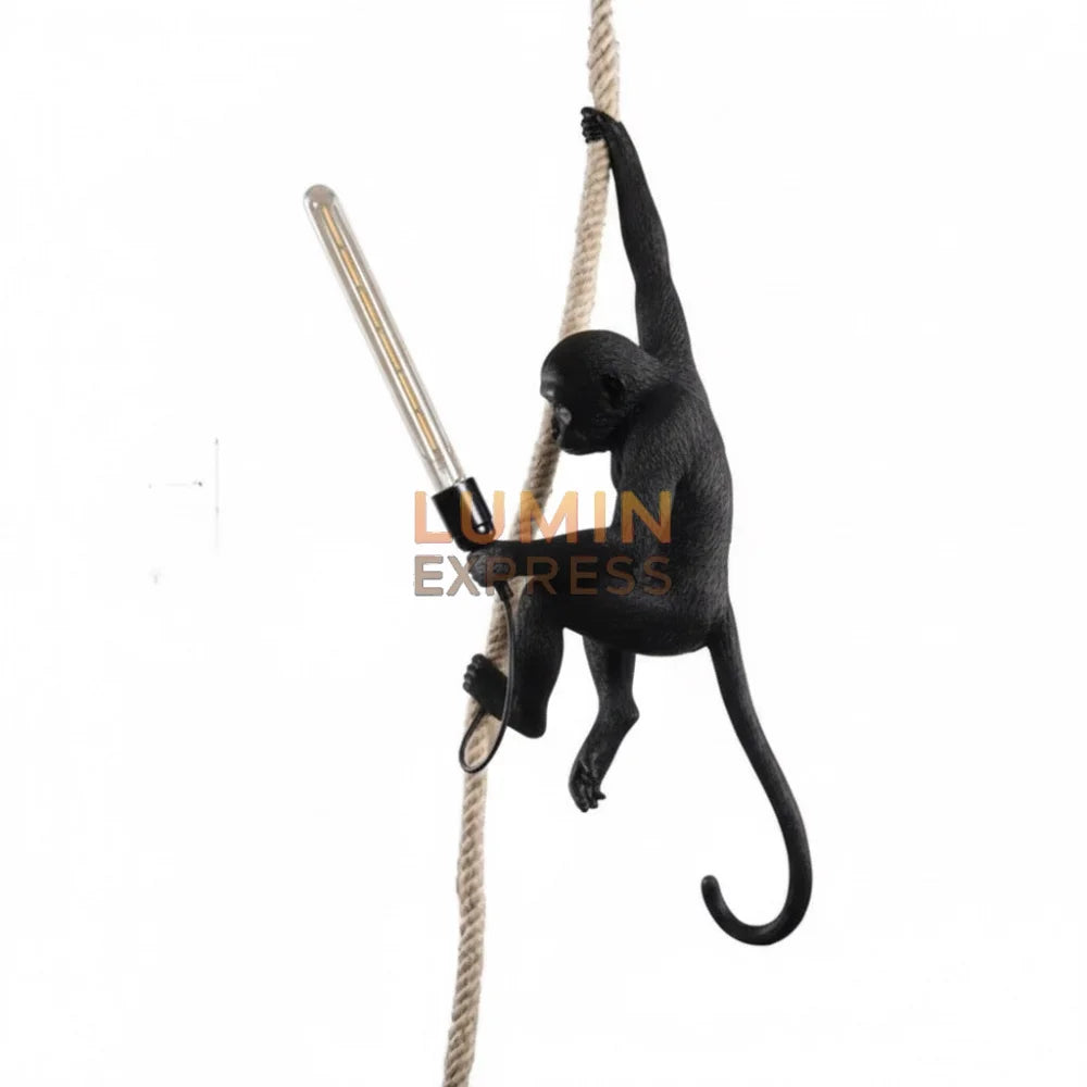 Suspension en résine noire Monkey – design intérieur Luminexpress