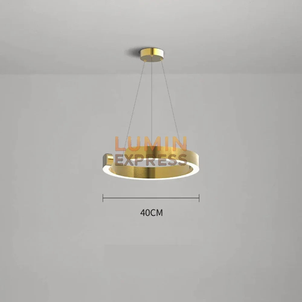 Suspension RENGO Gold 40 cm 24 W – Luminaire Maroc Luminexpress