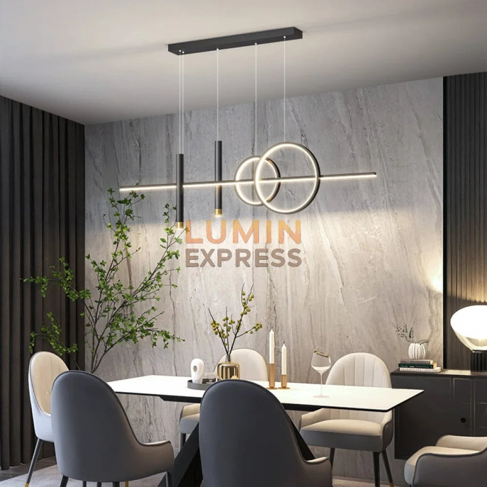 Suspension SILVA Black design architectural intérieur moderne Maroc