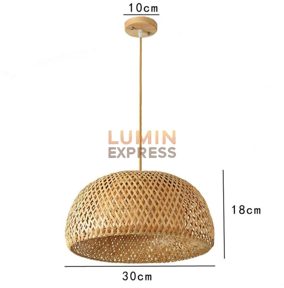 Suspension SUMBA 40 cm en bambou naturel – luminaire bohème et artisanal – Luminexpress, spécialiste du luminaire au Maroc.
