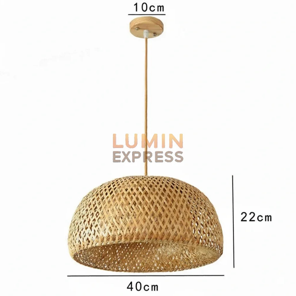 Suspension SUMBA 40 cm en bambou naturel – luminaire bohème et artisanal – Luminexpress, spécialiste du luminaire au Maroc.