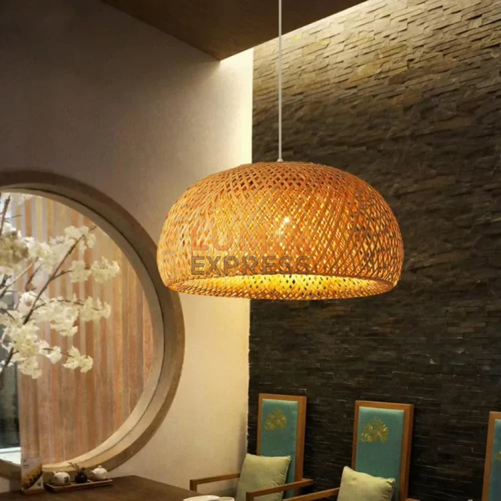 Suspension en bambou naturel SUMBA – luminaire bohème similaire aux collections Kitea Déco Maroc – Luminexpress Casablanca.