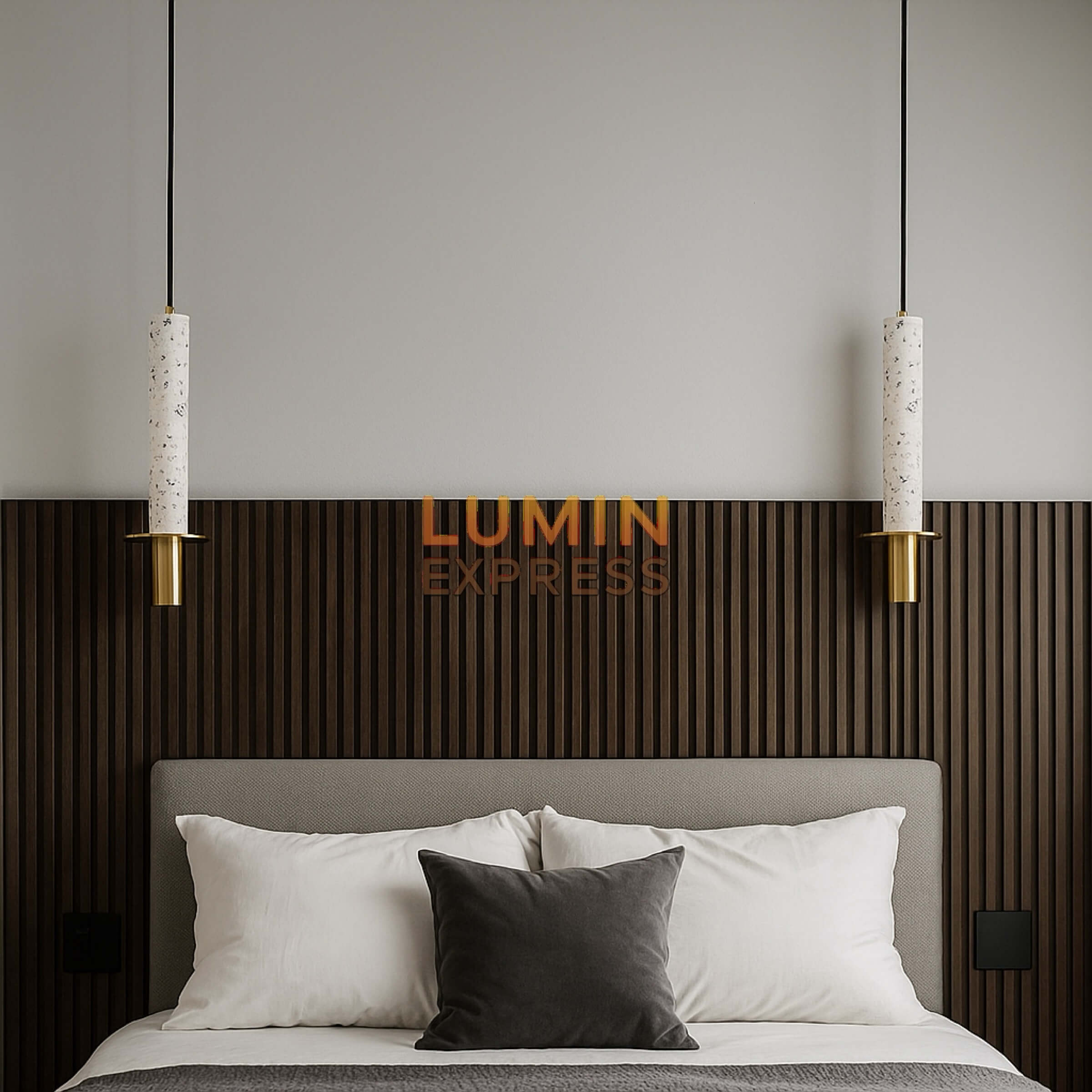 Suspension TERRAZZO White dans un intérieur minimaliste – style contemporain marocain