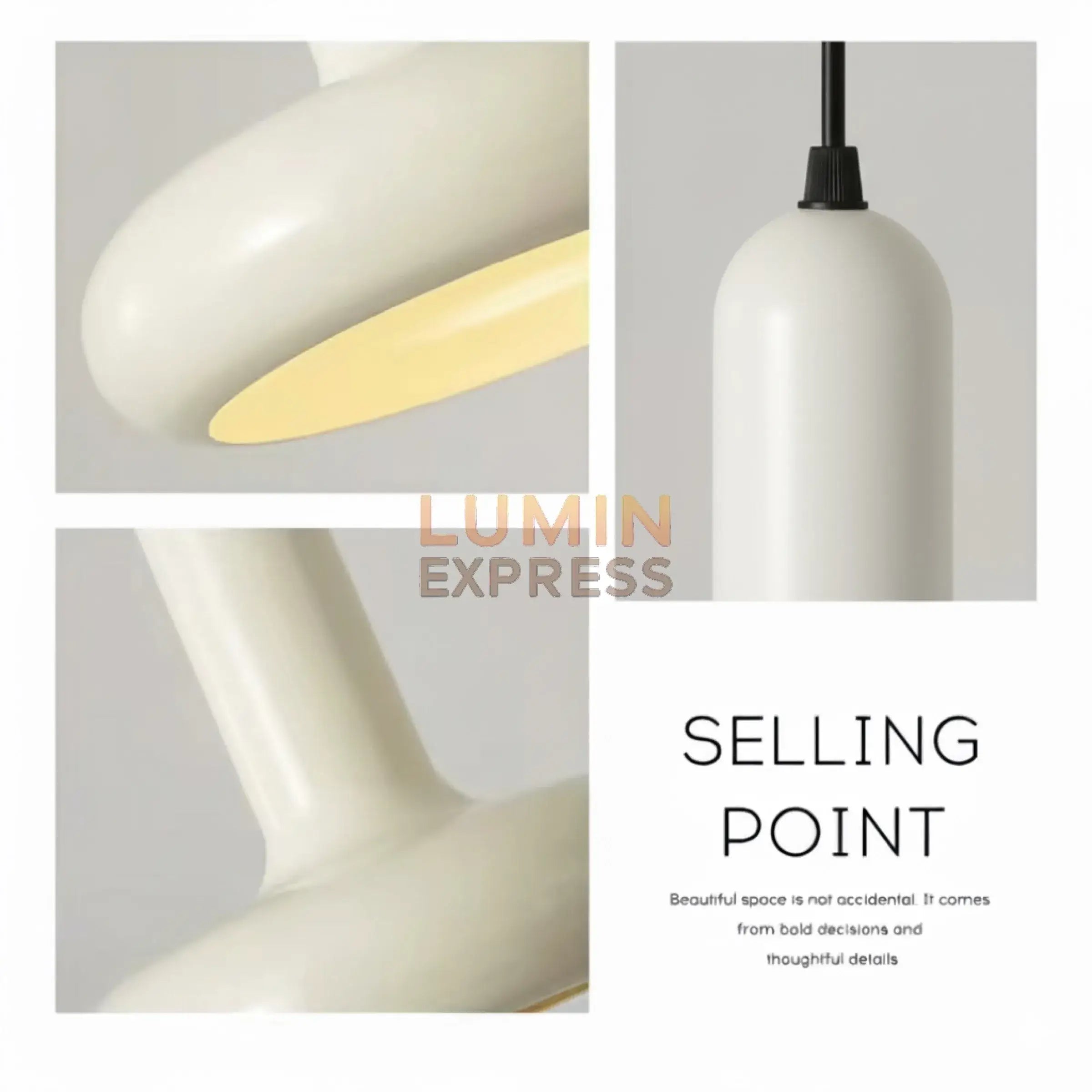 Suspension WEIMAR luminaire minimaliste blanc crème Maroc