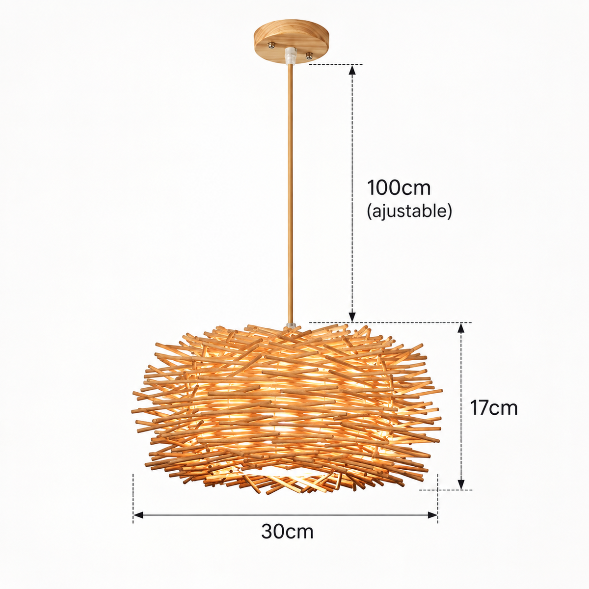 Suspension NESTA en Bambou