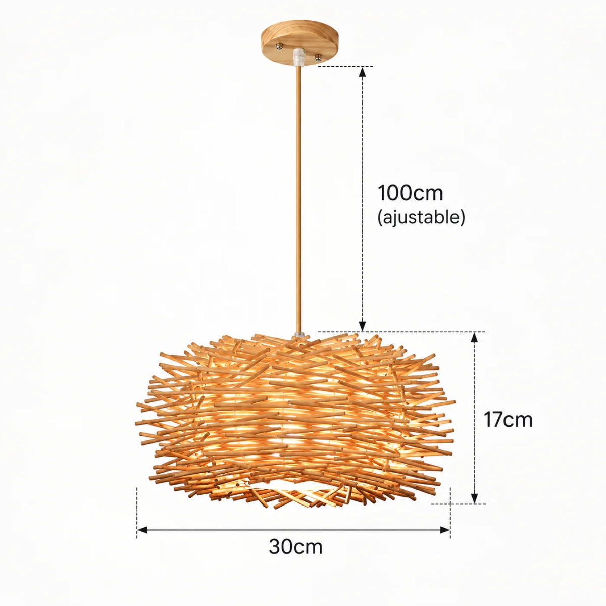 Suspension NESTA en Bambou
