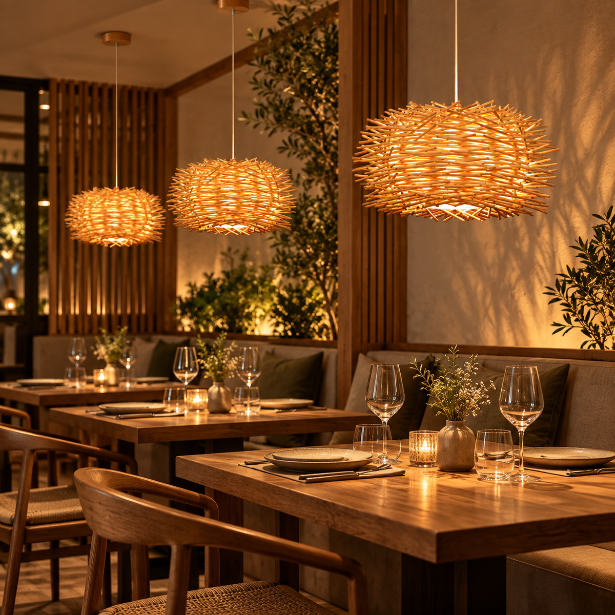 Suspension NESTA en Bambou
