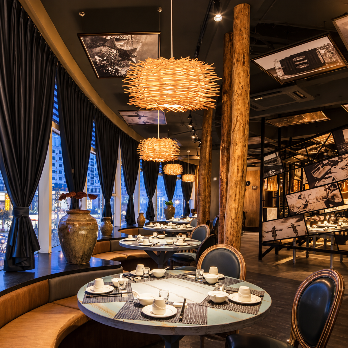 Suspension NESTA en Bambou