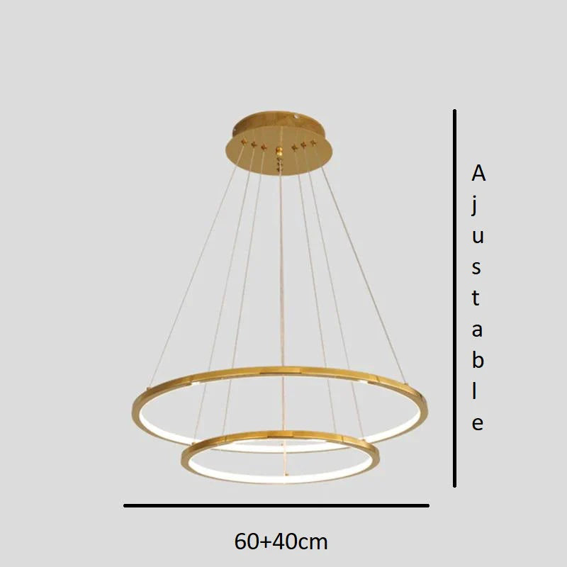 Suspension LISBON Gold 60cm
