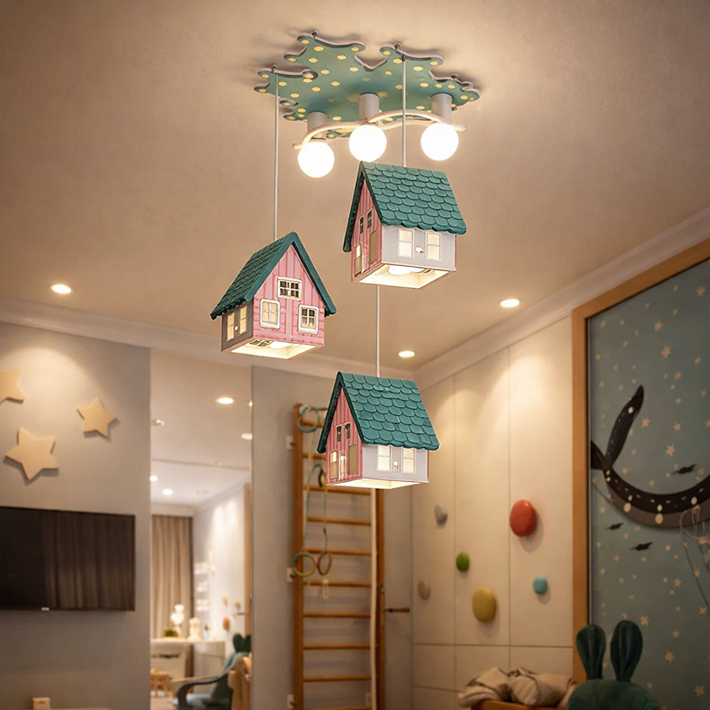 Collection luminaire enfant en forme de maison pour chambre enfant – suspension décorative design – Luminaire Maroc Luminexpress
