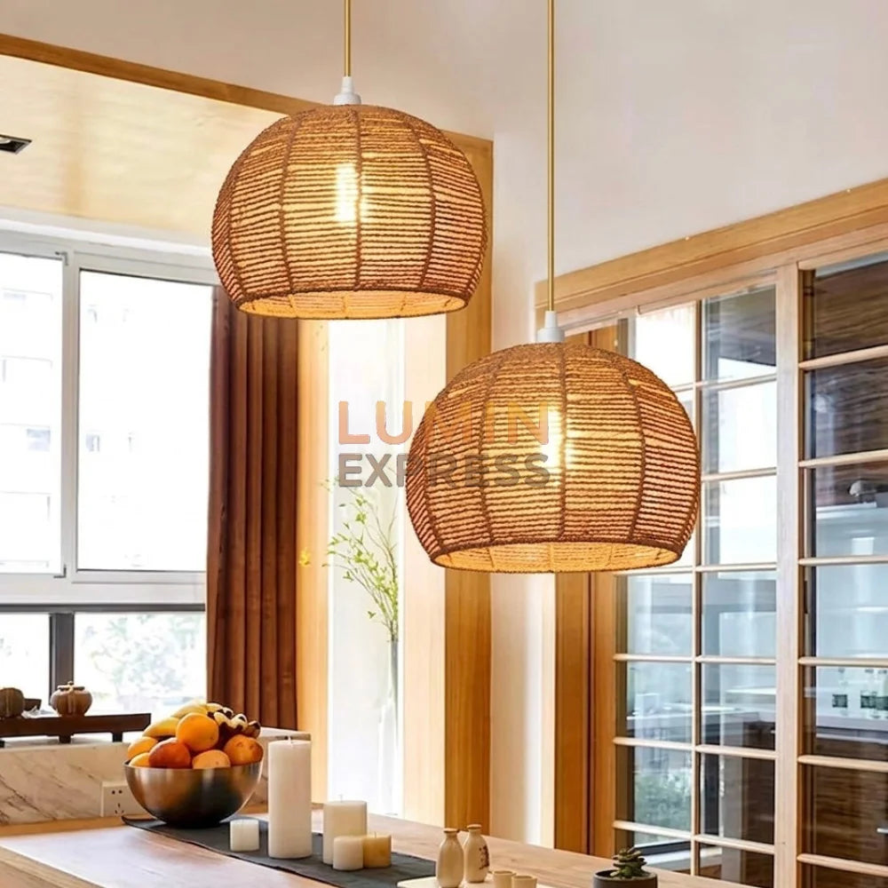 Suspension ROTANA en Rotin
