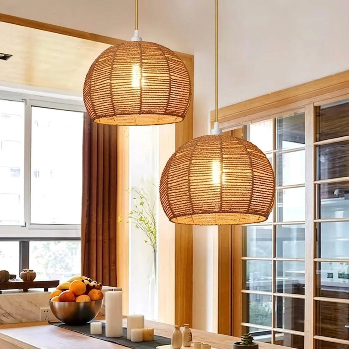 Suspension ROTANA en Rotin