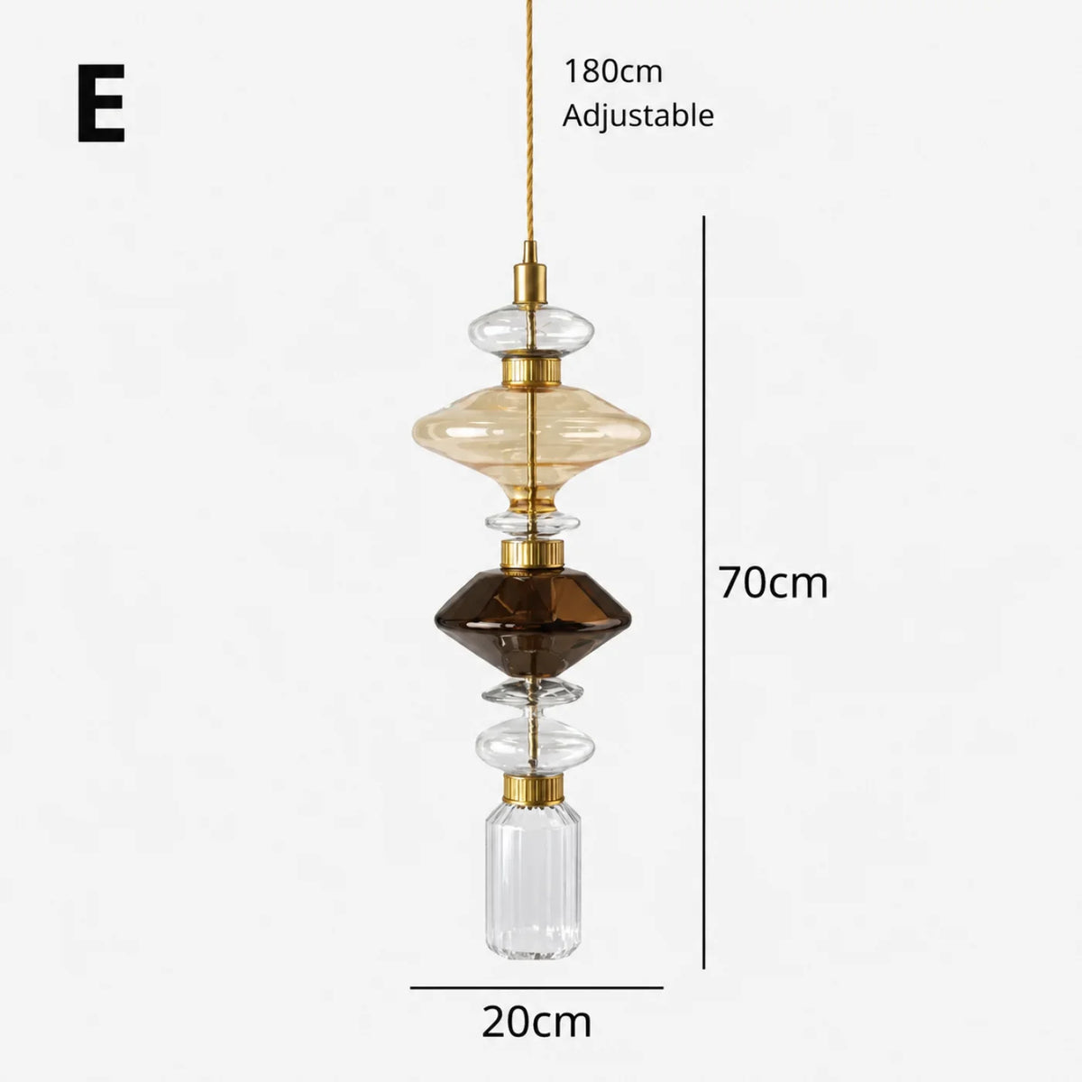 Suspension FUTURA Design Contemporain en verre soufflé