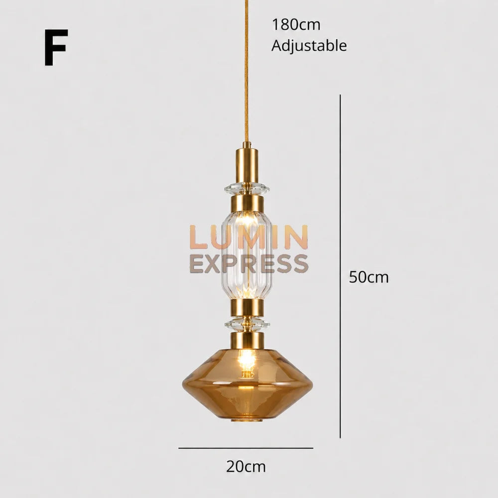 Suspension FUTURA Design Contemporain en verre soufflé