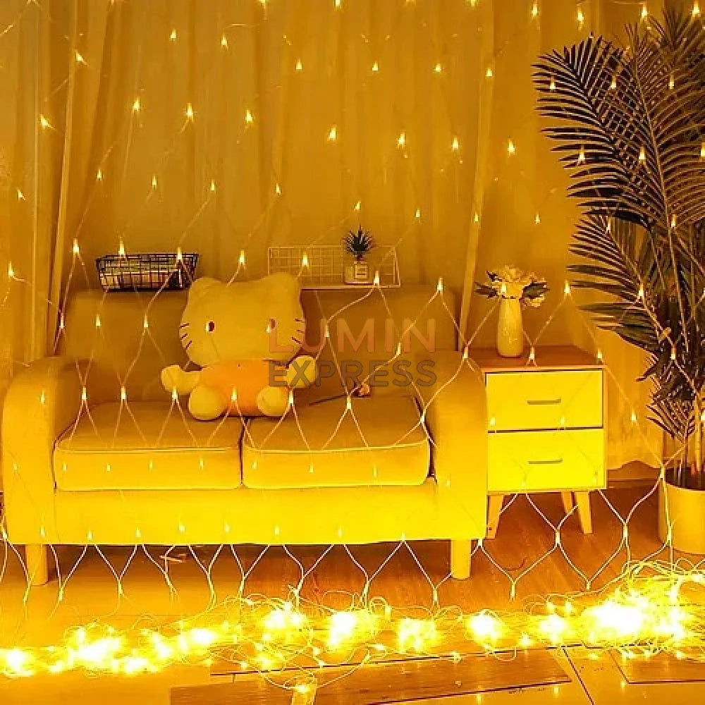 Guirlande Filet lumineux LED 3Mx3M Jaune