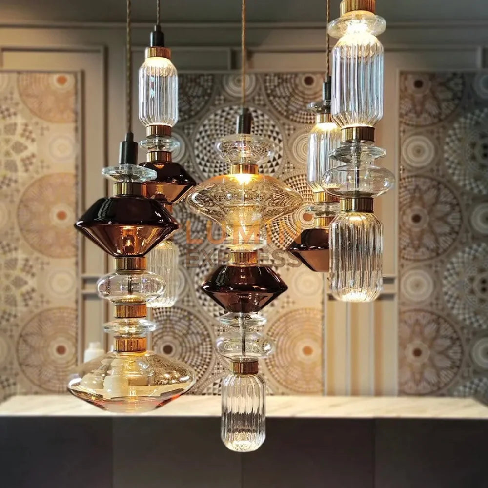 Suspension FUTURA Design Contemporain en verre soufflé