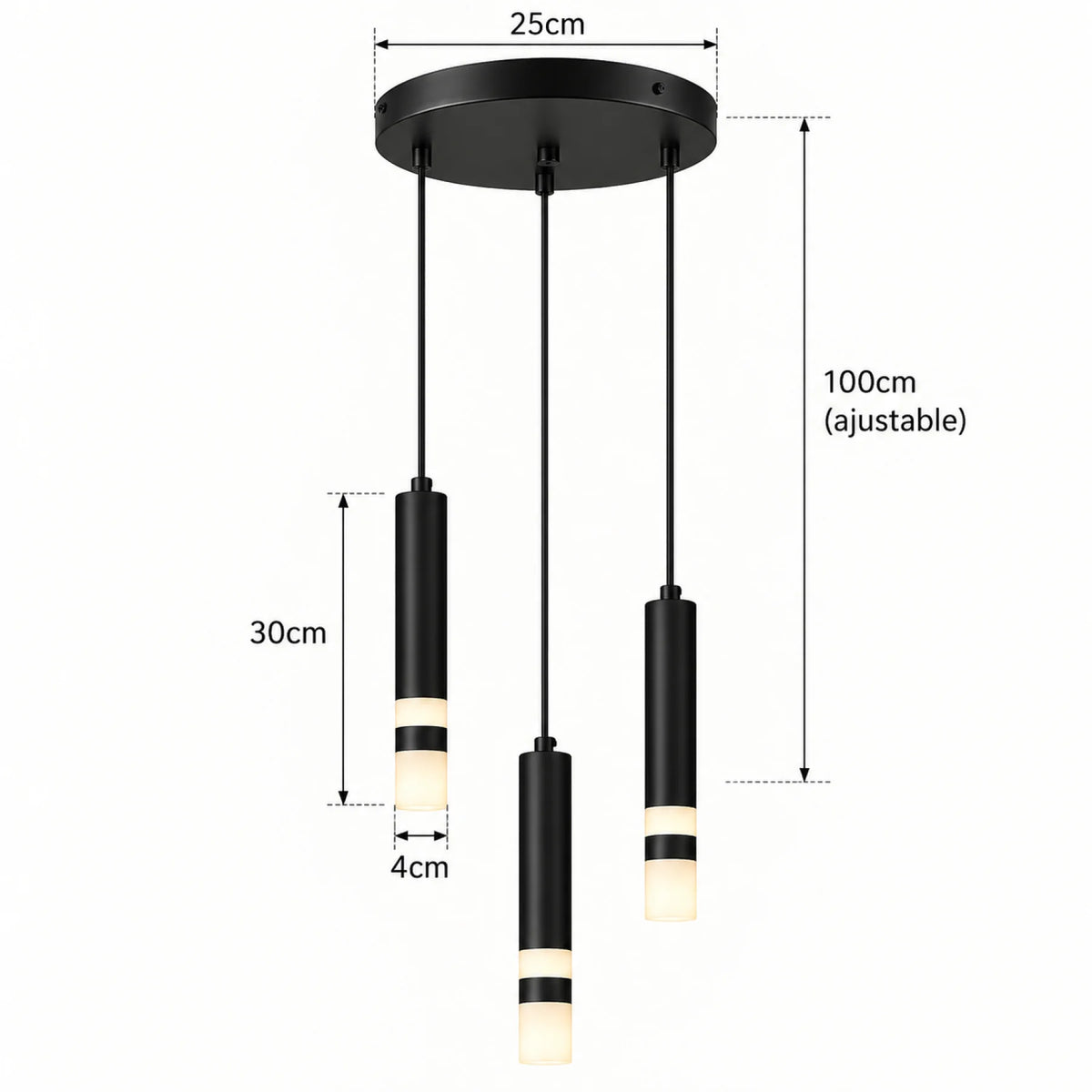 Suspension NOVA Triple Black