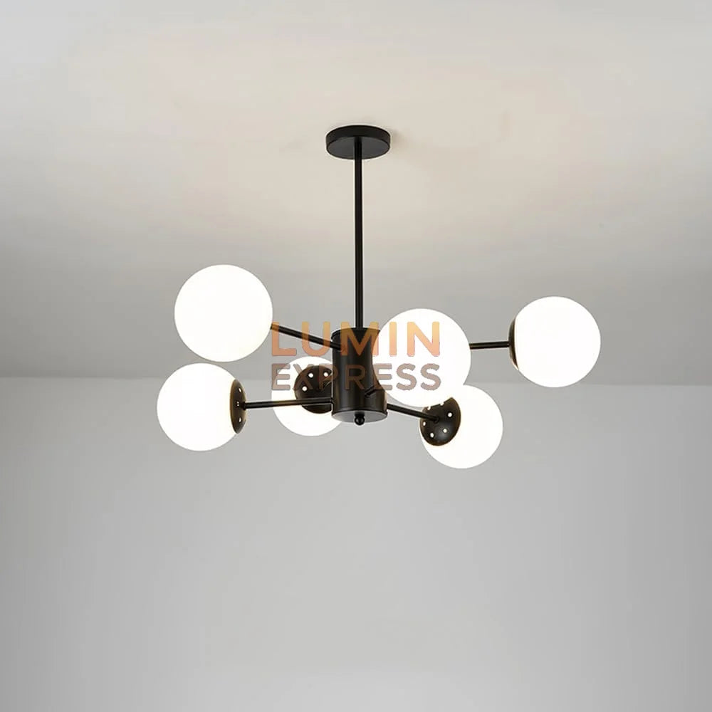 Suspension BERLIN Black 6 Branches