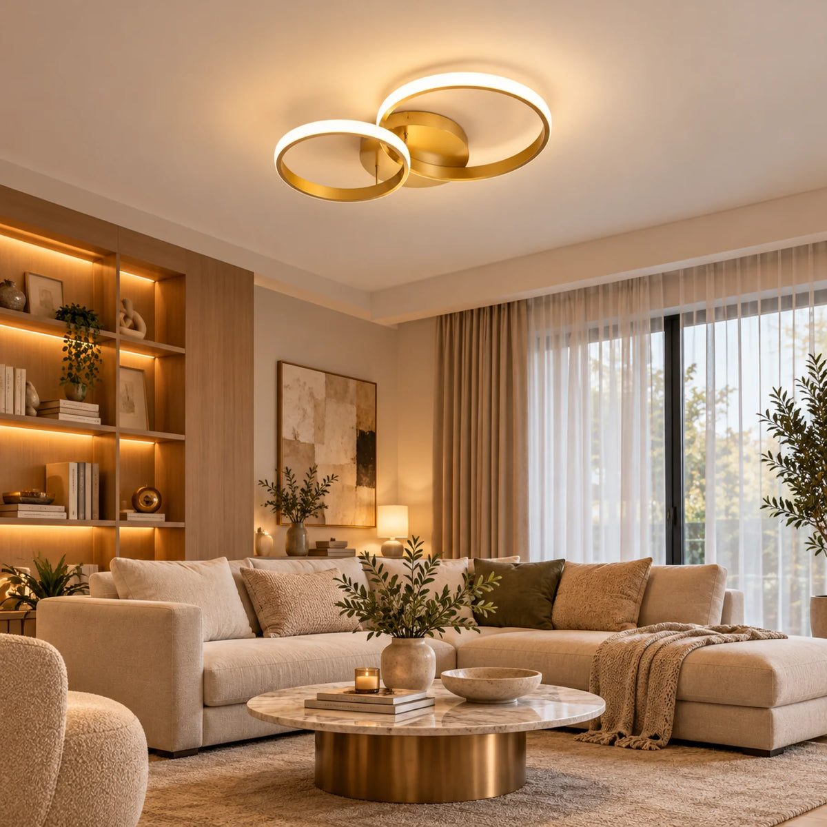 Plafonnier FLOA Duo Gold