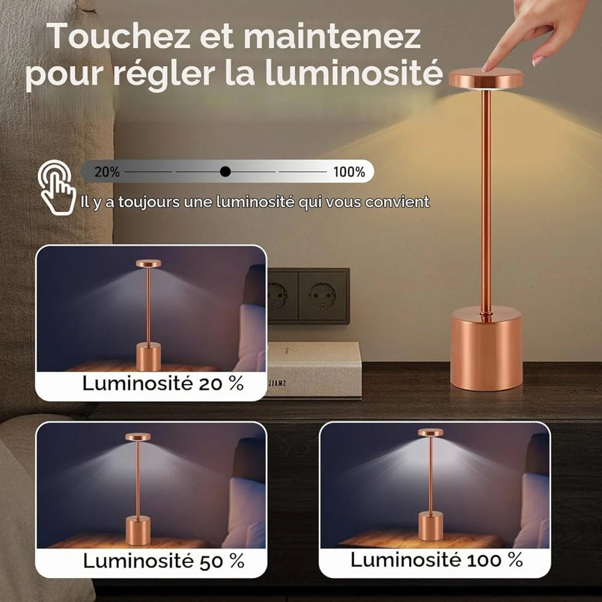 Lampe de table OSAKA Rose Gold
