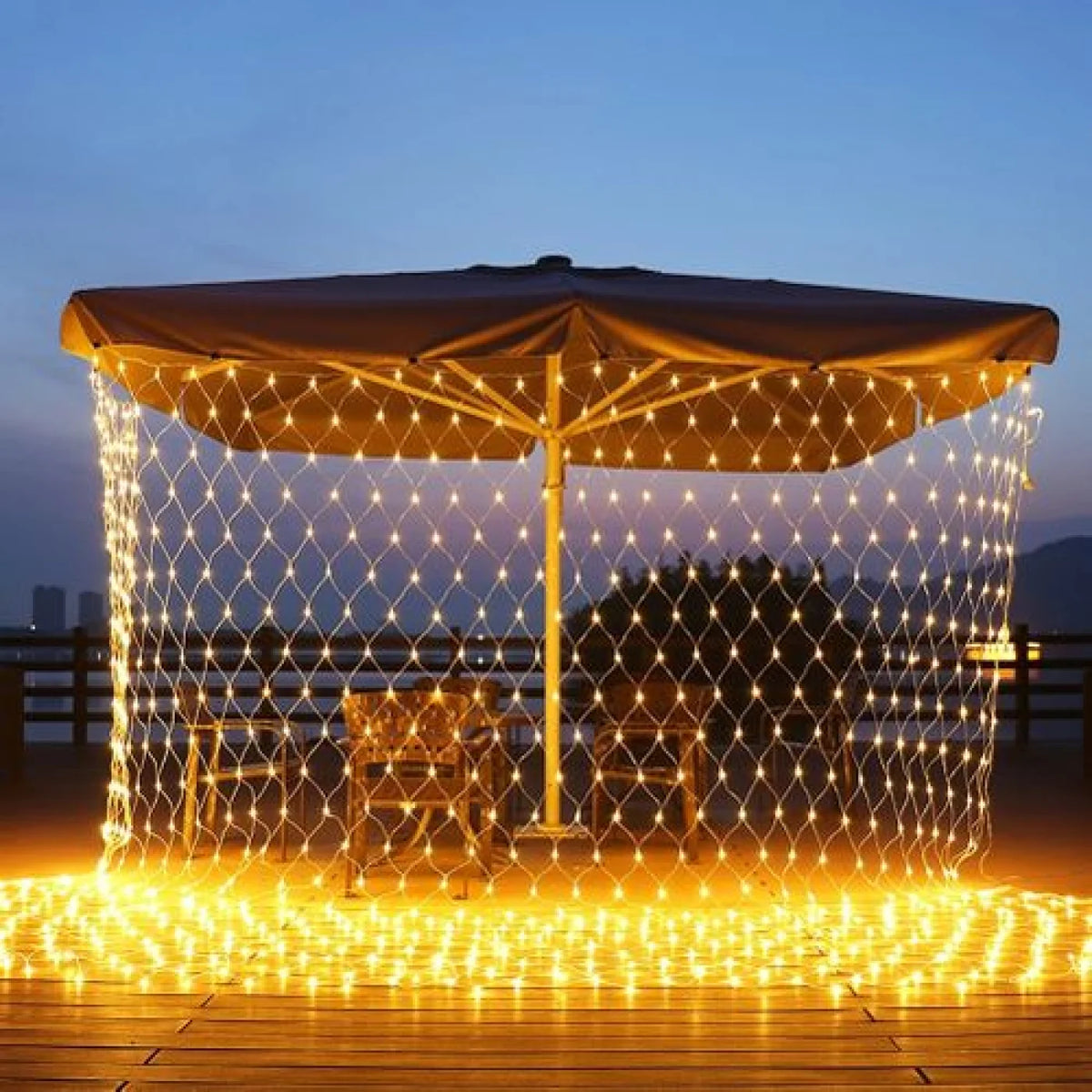 Guirlande Filet lumineux LED 3Mx3M Jaune