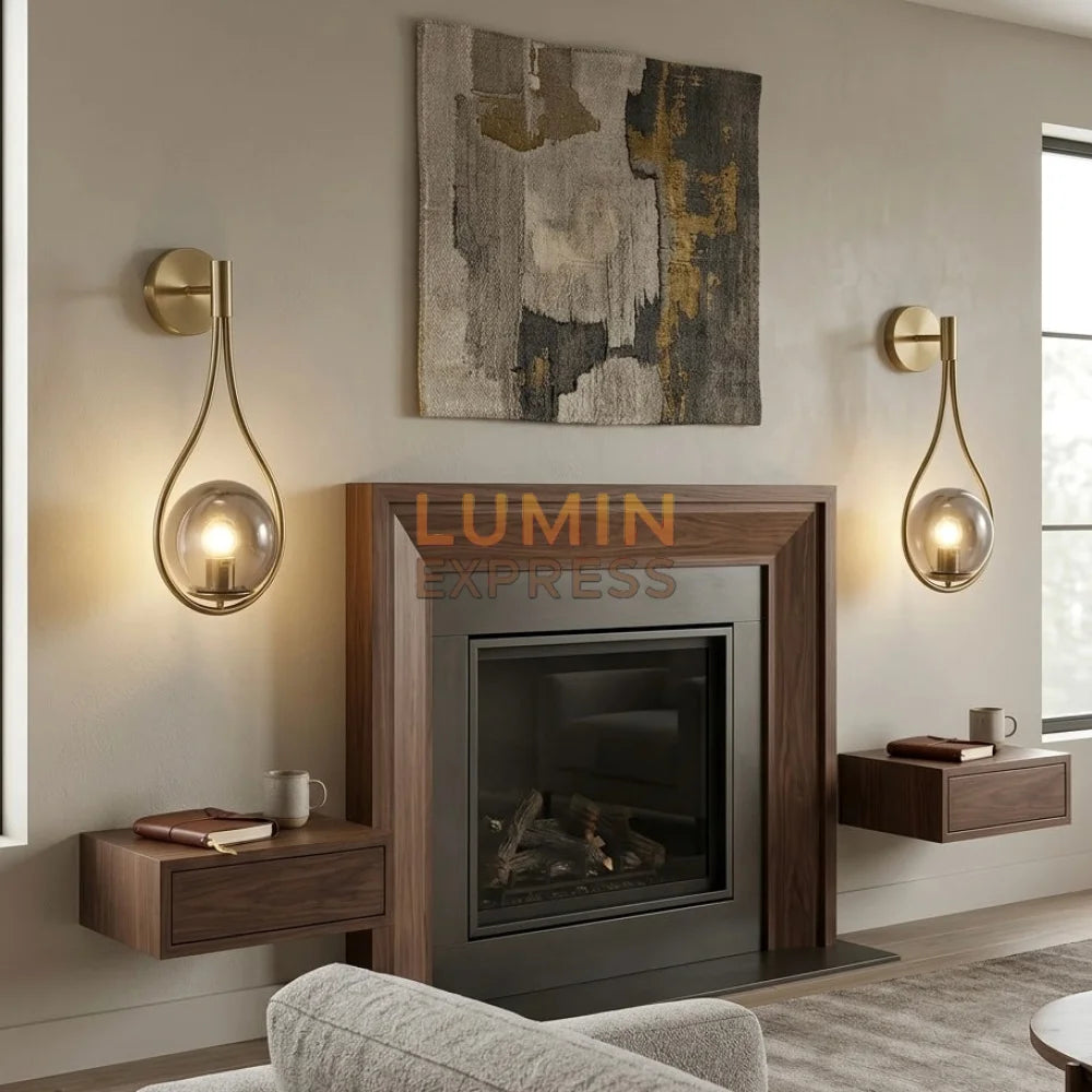 Applique murale PLATA Gold Ambre