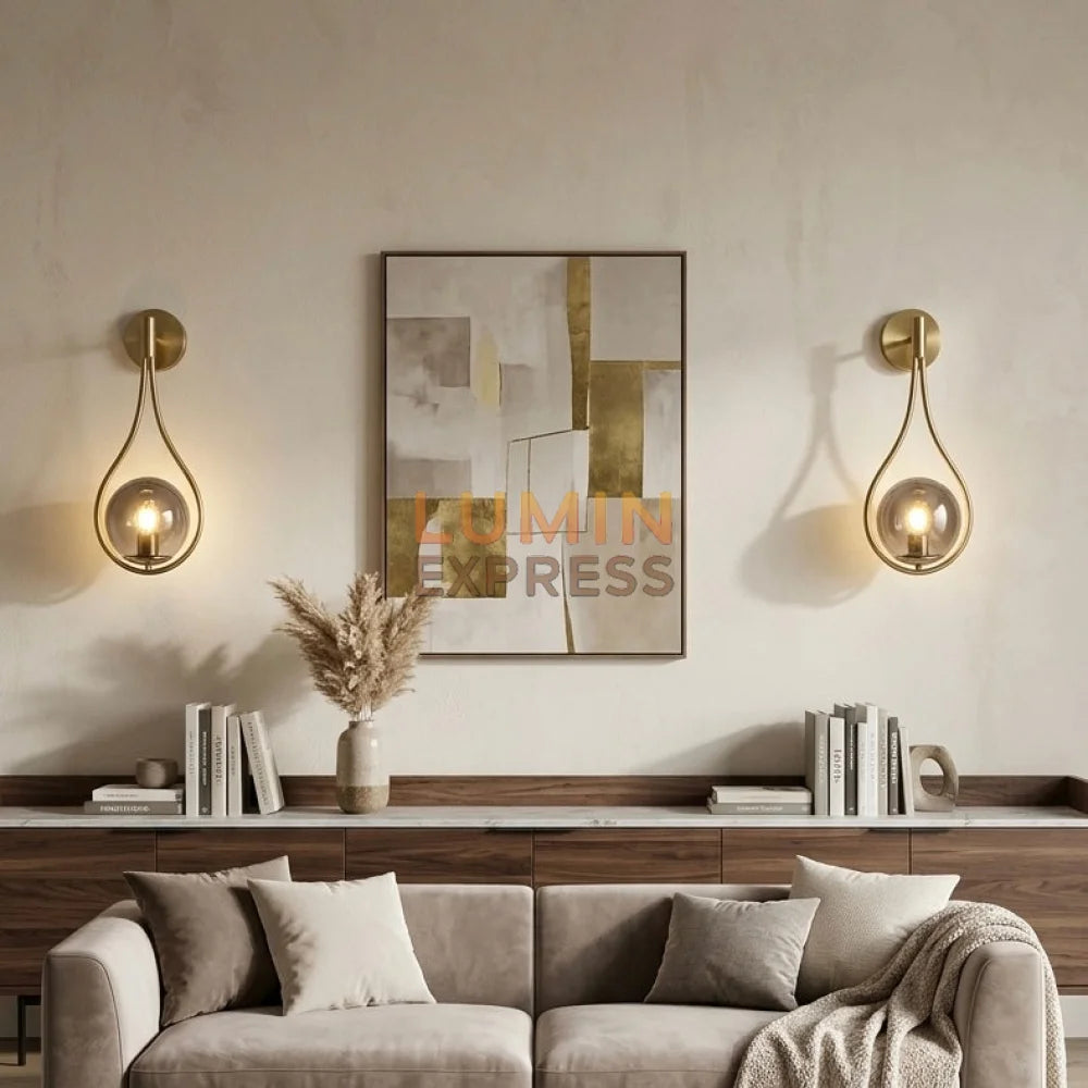 Applique murale PLATA Gold Ambre