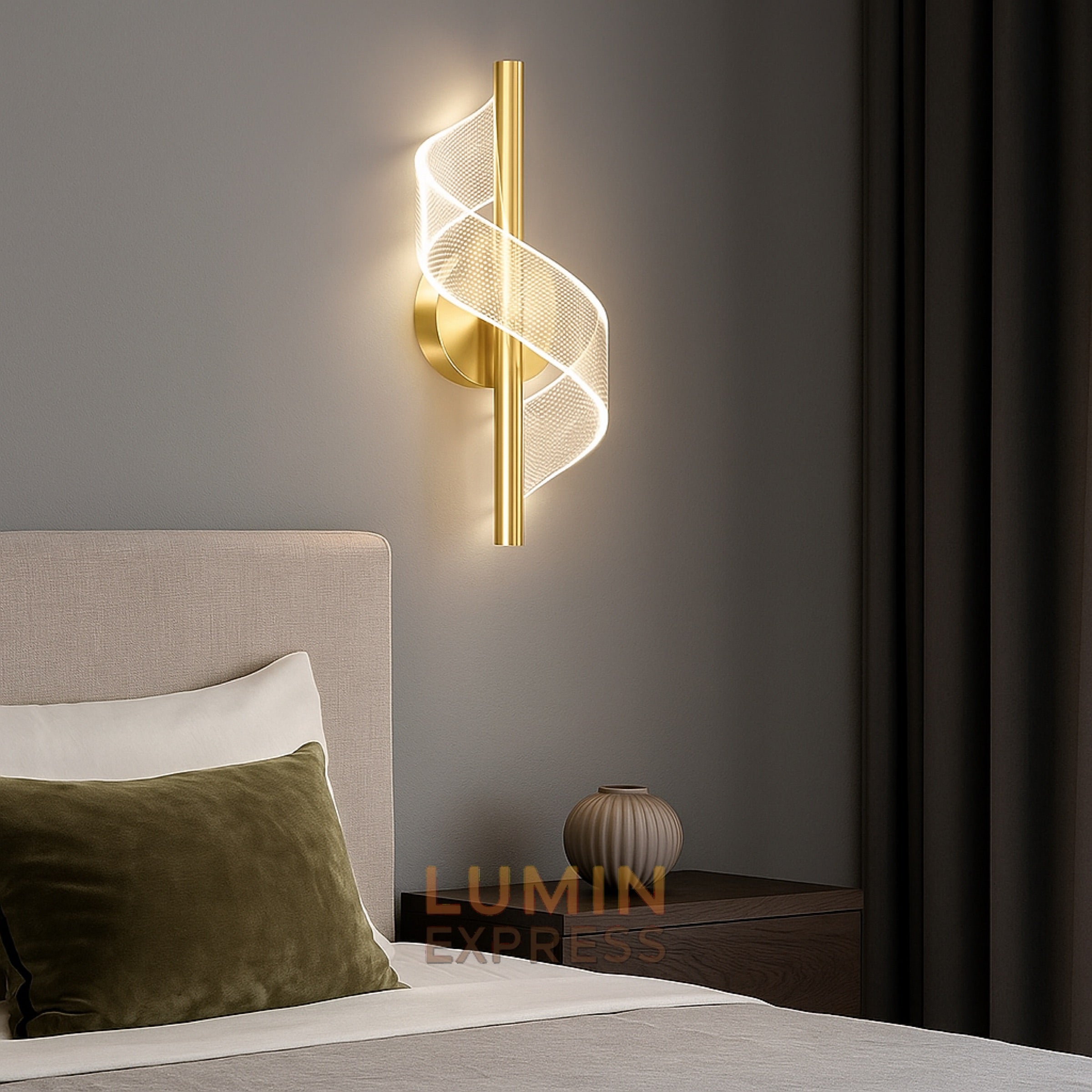 Applique murale TWISTER Gold