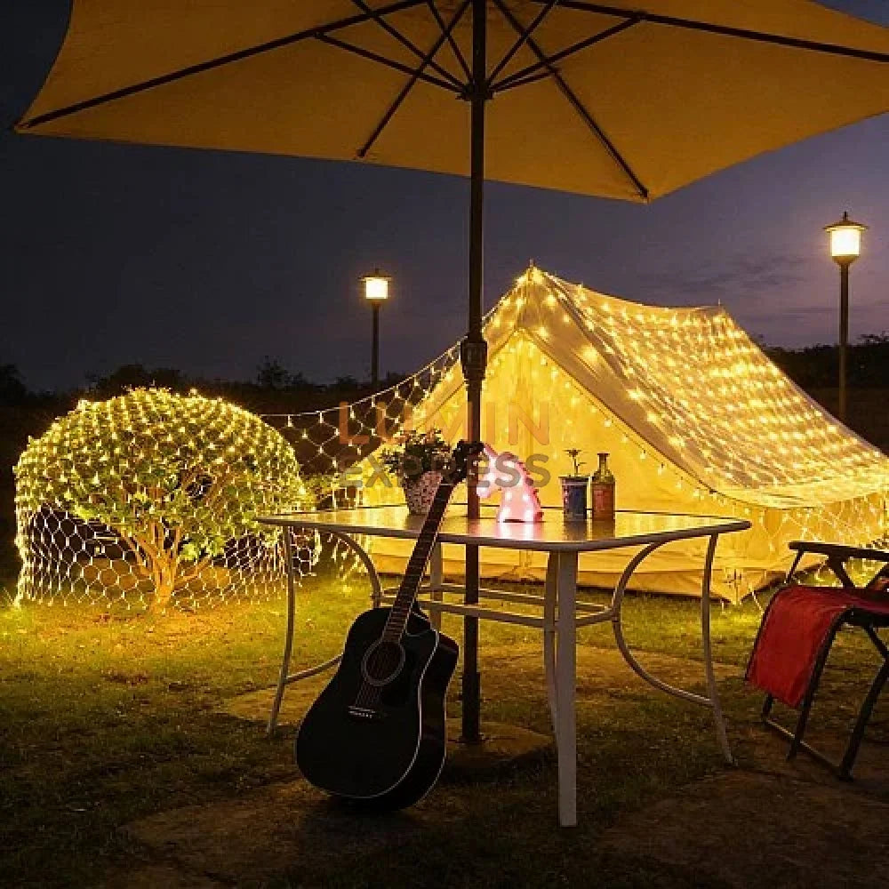 Guirlande Filet lumineux LED 3Mx3M Jaune
