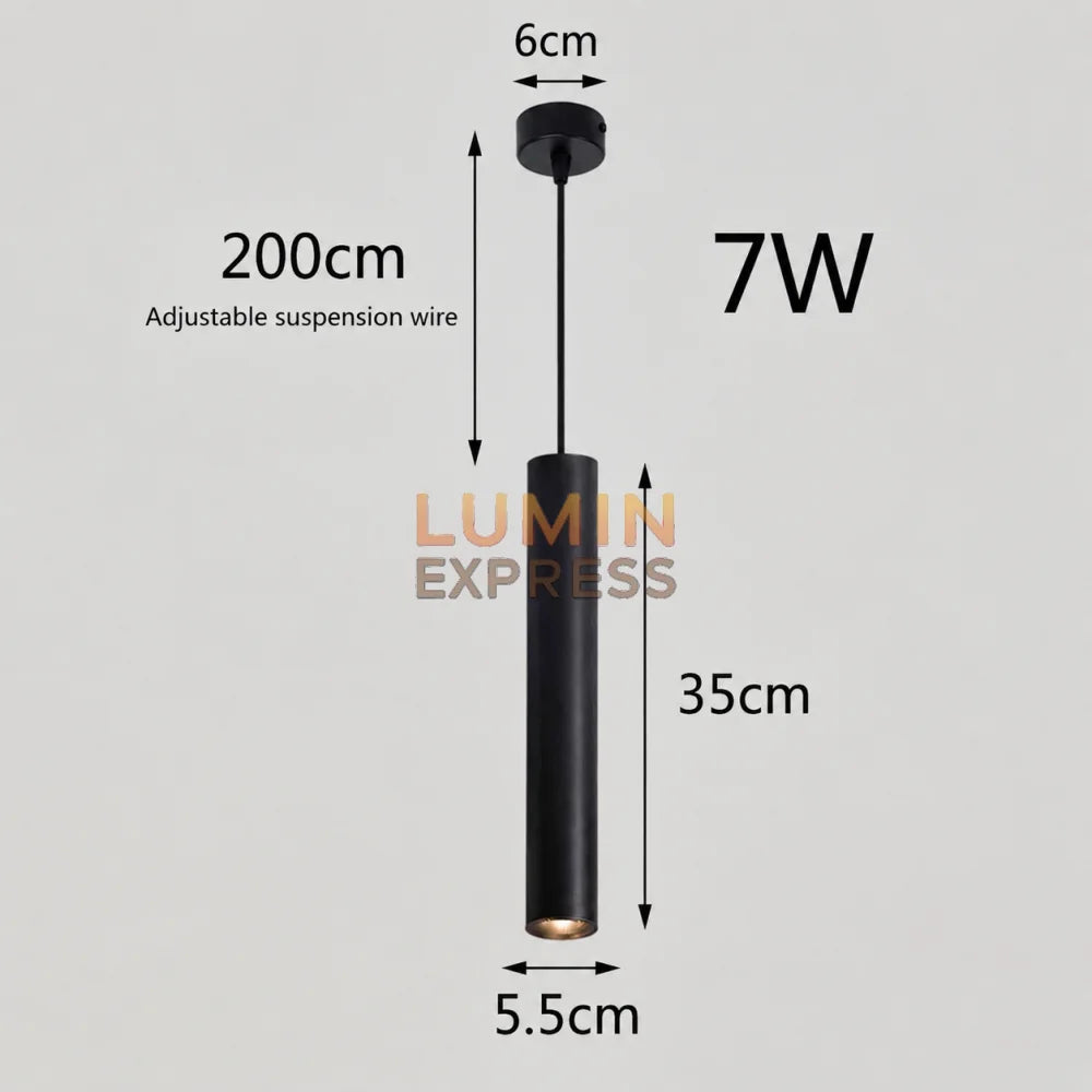 Suspension TUBALIGHT Black