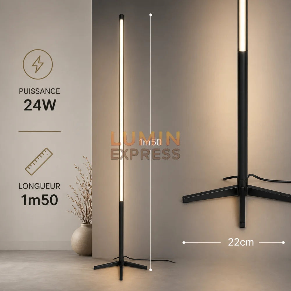 Lampadaire LINEA Black Minimaliste