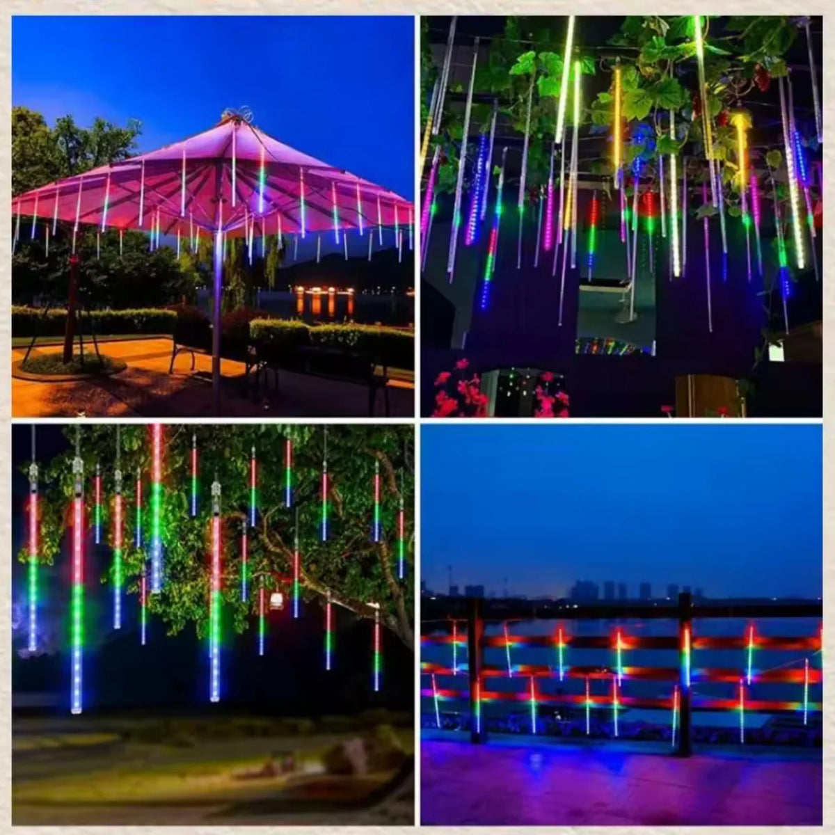 Guirlande lumineuse météores LED 300/80 cm 10 tubes