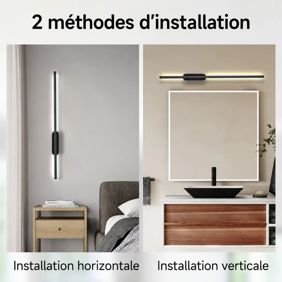 Applique murale sans fil SLIM Black