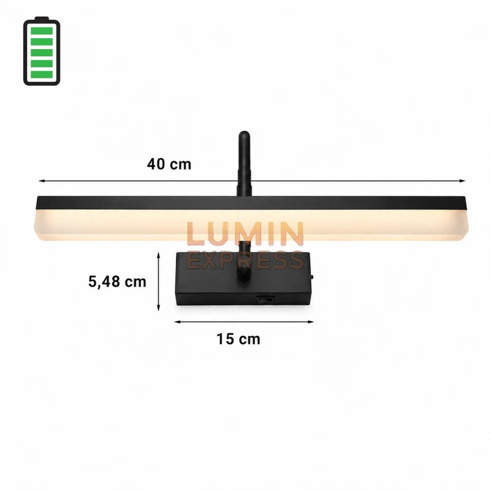 Applique murale rechargeable Black pour tableau et miroir