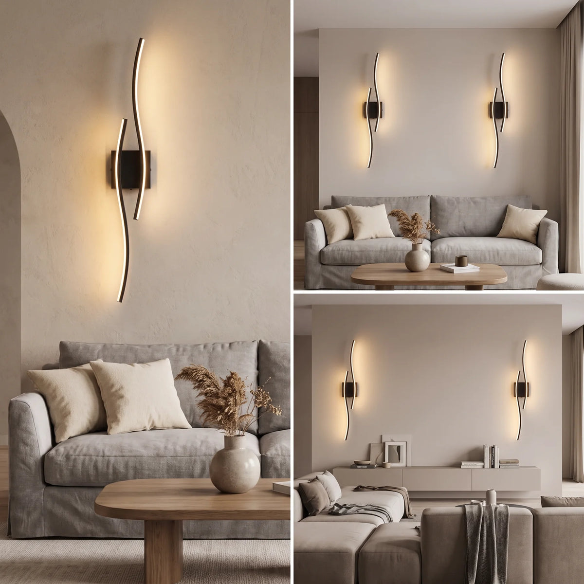 Applique murale sans fil MOLINA Black