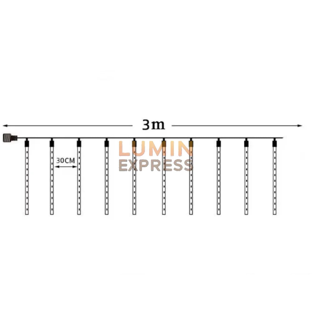 Guirlande lumineuse météores LED 300/80 cm 10 tubes