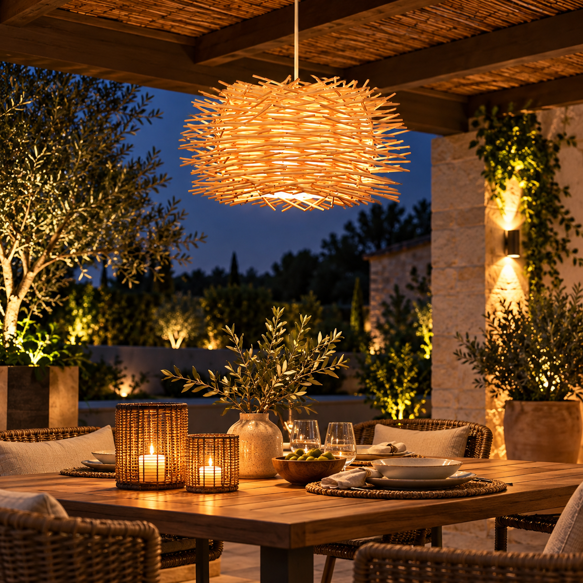 Suspension NESTA en Bambou