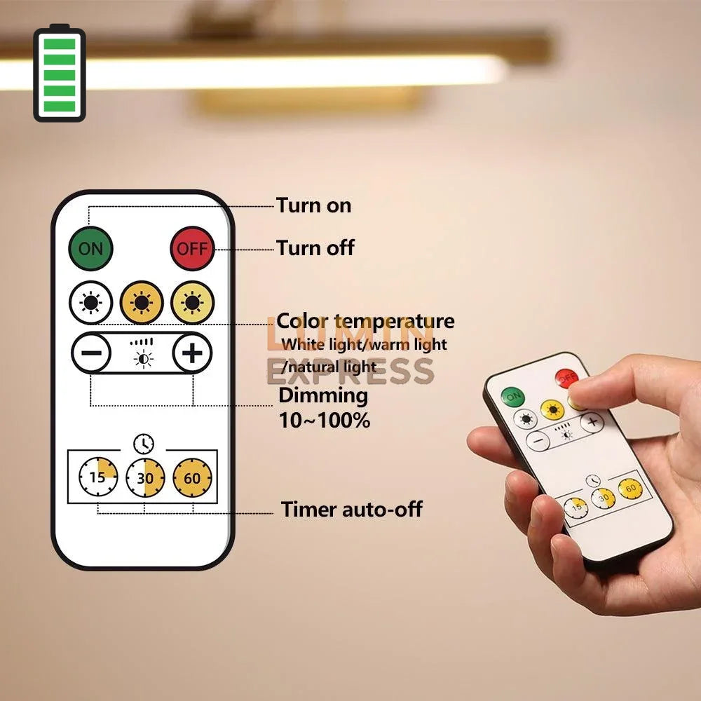 Applique murale rechargeable Gold pour tableau et miroir
