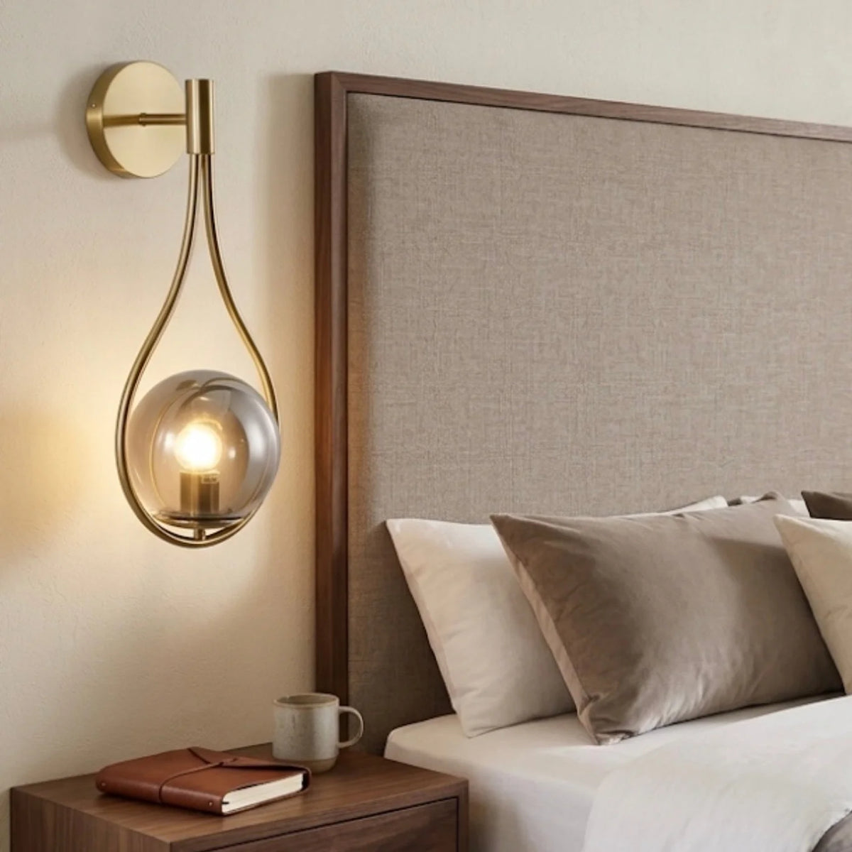 Applique murale PLATA Gold Ambre