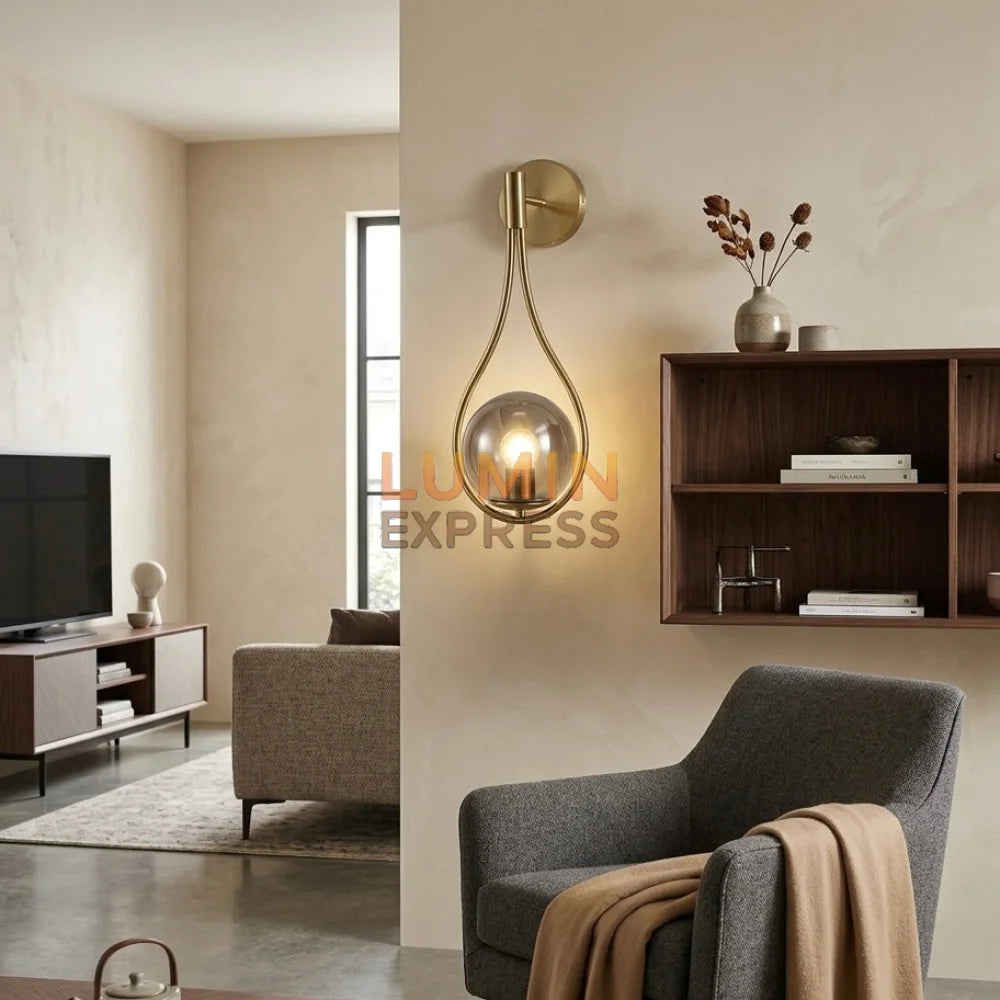 Applique murale PLATA Gold Ambre
