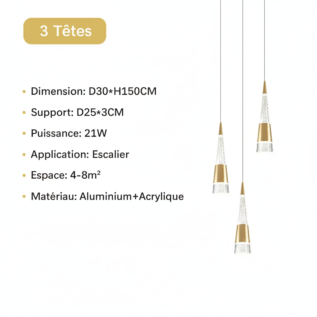 Suspension FLAMIA Triple Gold