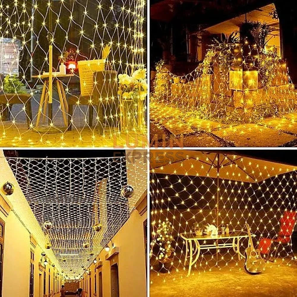 Guirlande Filet lumineux LED 3Mx3M Jaune