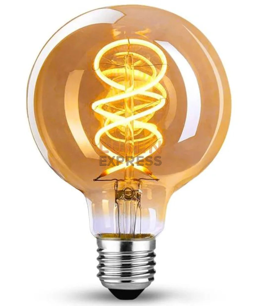 Ampoule G80 E27 6W 3000K Ambre