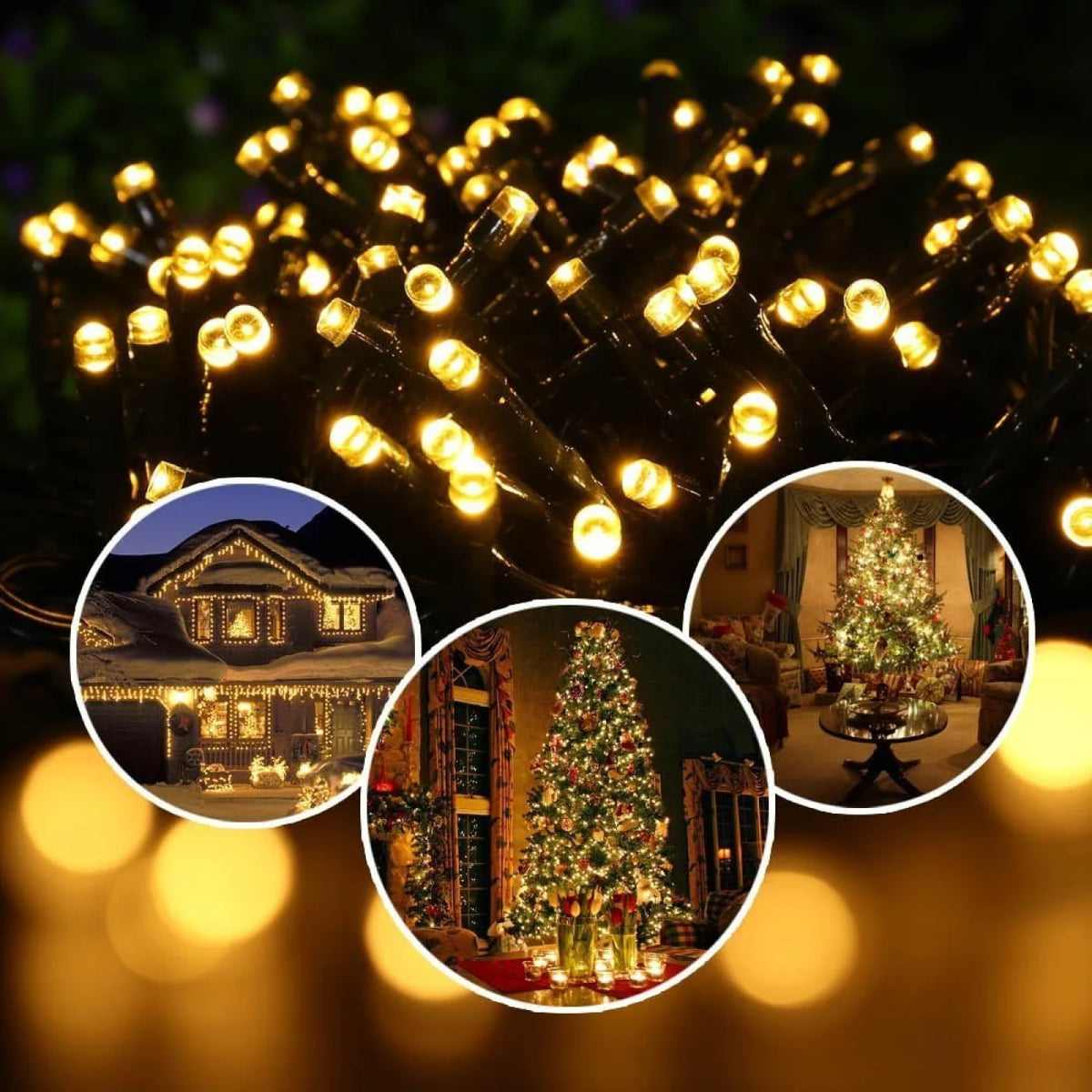 Guirlande 50M LED Jaune étanche