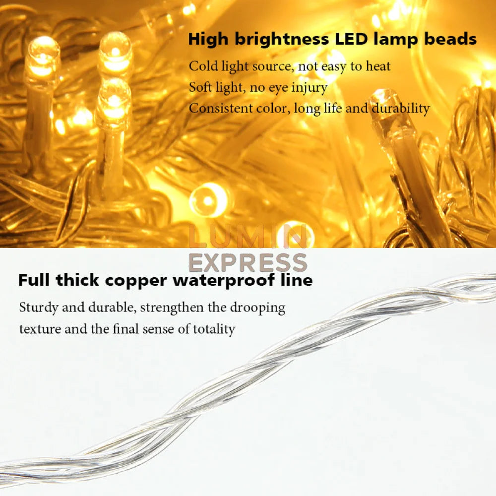 Guirlande 10M LED Jaune étanche