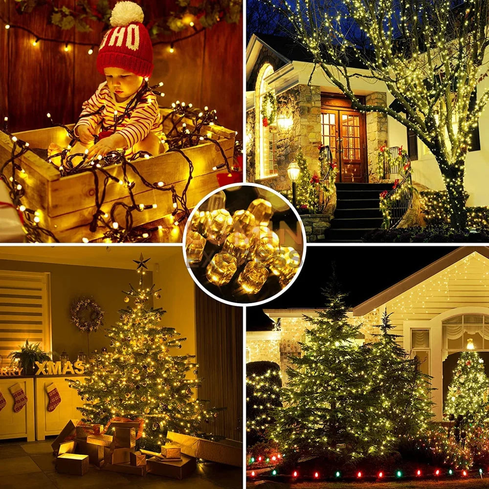 Guirlande 50M LED Jaune étanche